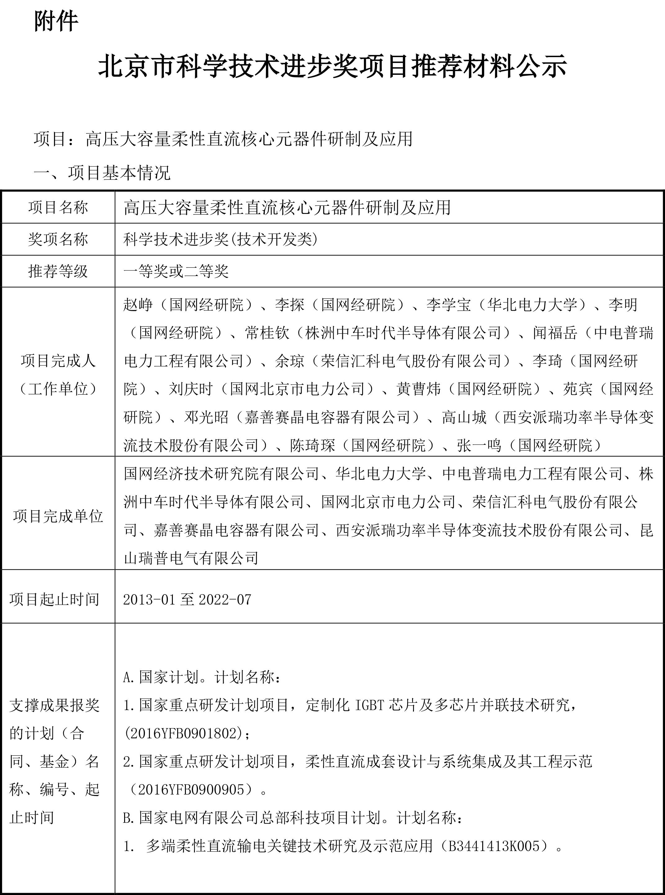 嘉善賽晶電容器有限公司推薦北京市科學(xué)技術(shù)獎(jiǎng)候選項(xiàng)目的公示
